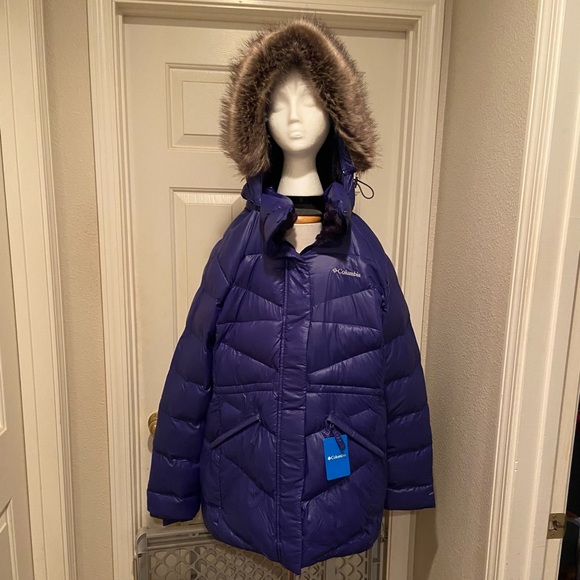 Columbia Jackets & Blazers - NWT Women's Columbia Peak to Park II Mid Jacket size 2X Blue Detachable Hood